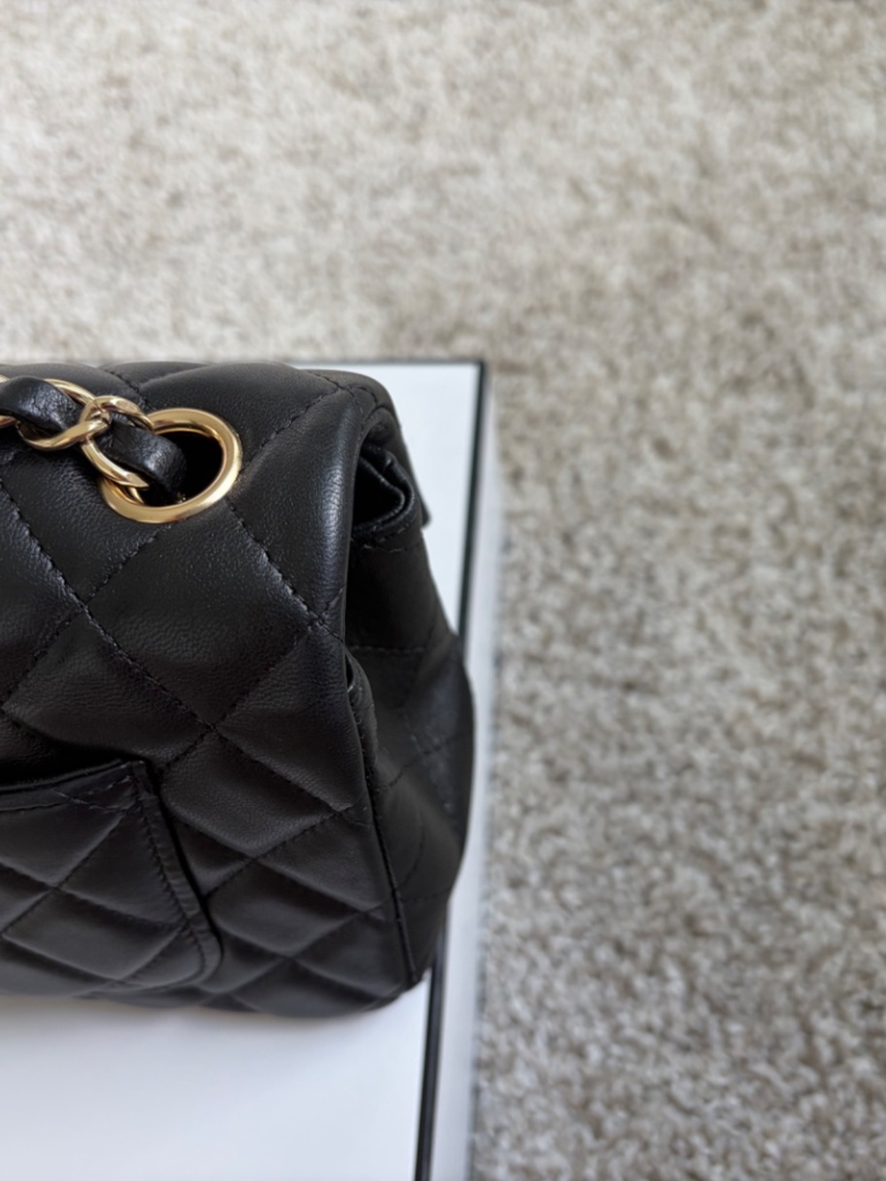 Chanel Classic Black Lambskin Flap Rectangular Mini LGHW 24 series - Picture 10 of 17